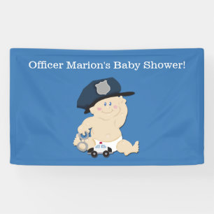 Police Officer Baby Cop Custom Banner