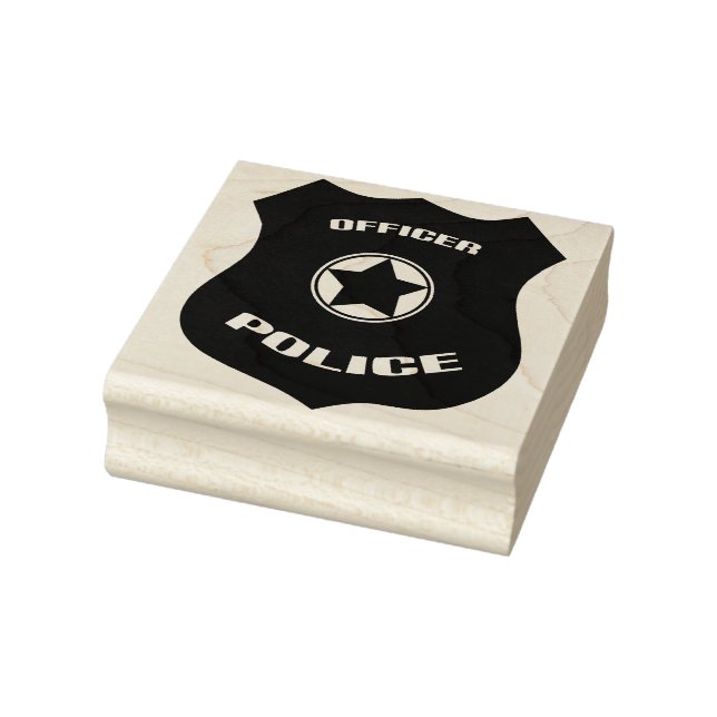 Police Officer Badge Rubber Stamp (Stamp)