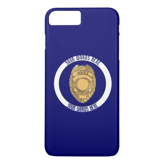 Police Officer Badge Shield Custom Case-Mate iPhone Case (Back)