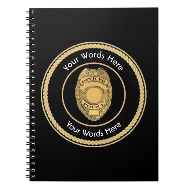 Police Officer Badge Universal Notebook (Front)