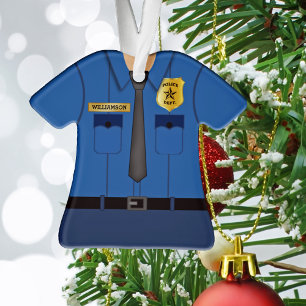 Police Officer Blue Uniform Ornament