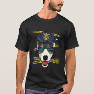 Police Officer Bull Terrier PD Cop Crime Scene K9  T-Shirt