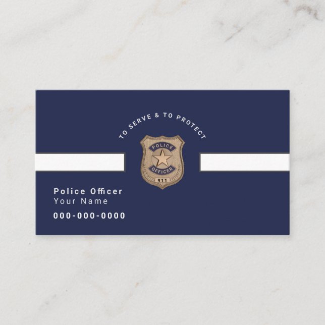 Police Officer Business Card (Front)