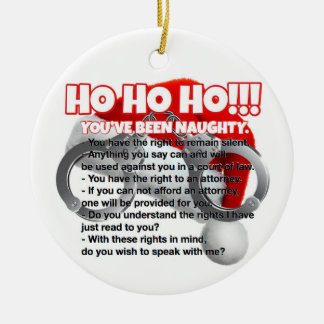 Police Officer Christmas gift Ceramic Ornament