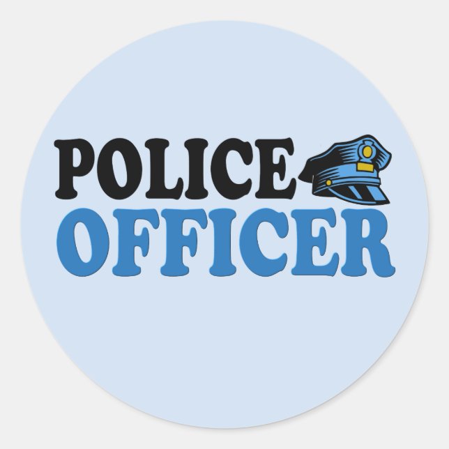 Police Officer Classic Round Sticker (Front)
