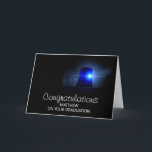 Police Officer Congratulations | Passing Out Card<br><div class="desc">Police passing out parade card featuring a simple black background with a single blue flashing siren and a personalised congratulations on graduating template.</div>