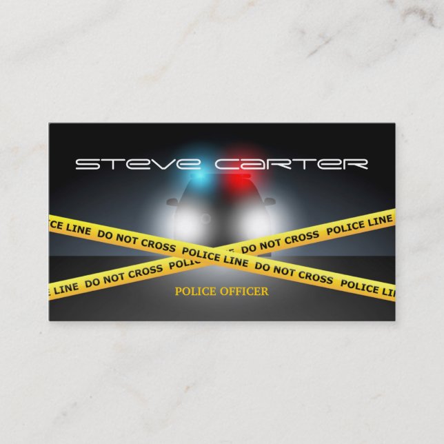 Police Officer Cop Policeman Criminalist Card (Front)