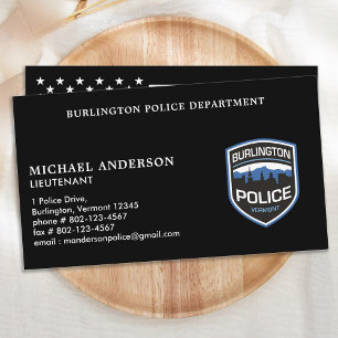 Police Officer Custom Logo Name Law Enforcement Business Card
