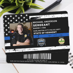 Police Officer Custom Photo Law Enforcement ID ID Badge