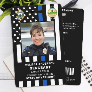 Police Officer Custom Photo Logo Law Enforcement ID Badge