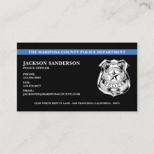 Police Officer Department Law Enforcement Badge Business Card