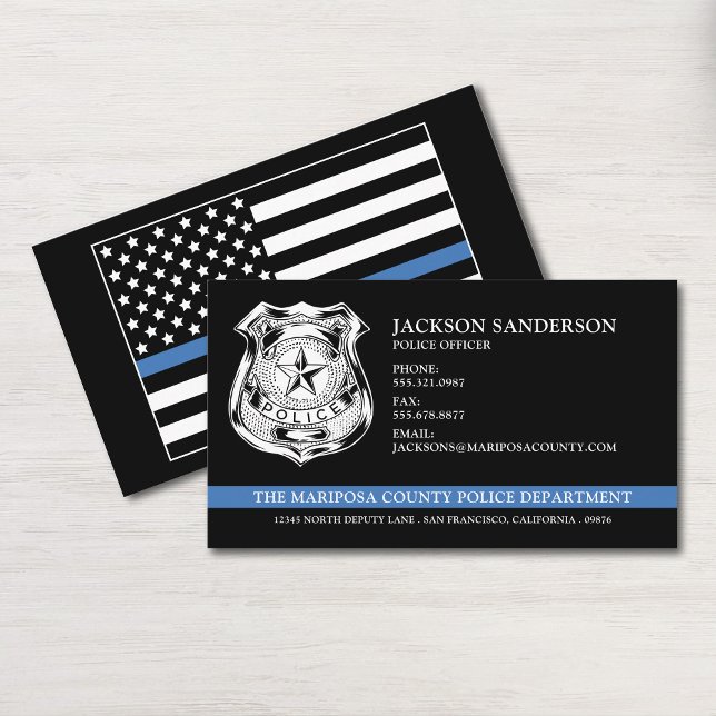 Police Officer Department Law Enforcement Badge Business Card (Police Officer Department Law Enforcement Badge Business Card)