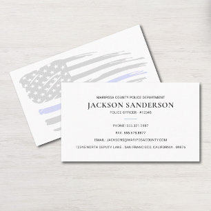 Police Officer Department Law Enforcement Flag Business Card