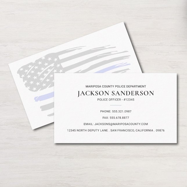 Police Officer Department Law Enforcement Flag Business Card (Police Officer Department Law Enforcement Flag Business Card)