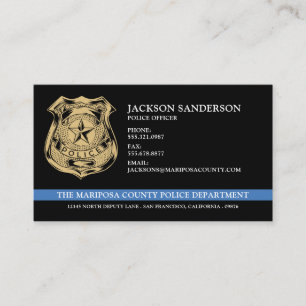 Police Officer Department Law Enforcement Logo Business Card