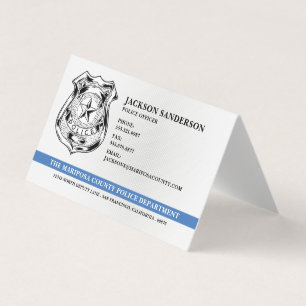 Police Officer Department Law Enforcement Logo Business Card