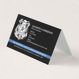 Police Officer Department Law Enforcement Logo Business Card