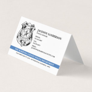 Police Officer Department Law Enforcement Logo Business Card