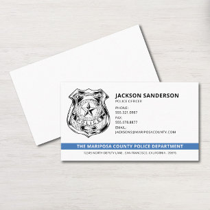 Police Officer Department Law Enforcement Logo Business Card