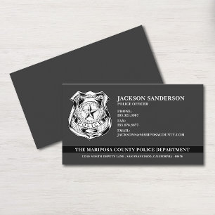 Police Officer Department Law Enforcement Logo Business Card