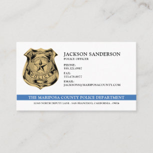 Police Officer Department Law Enforcement Logo Business Card