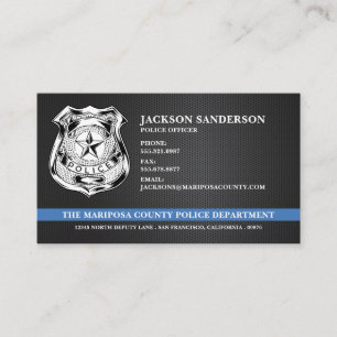 Police Officer Department Law Enforcement Logo Business Card
