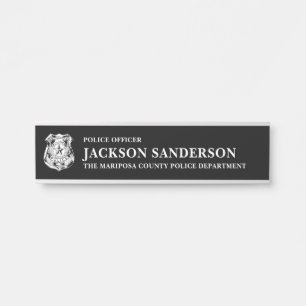 Police Officer Department Law Enforcement Logo Door Sign