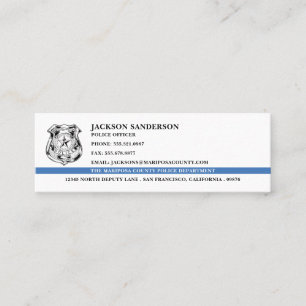 Police Officer Department Law Enforcement Logo Mini Business Card