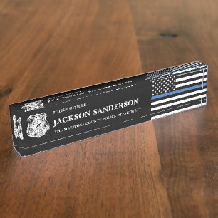Police Officer Department Law Enforcement Logo Nameplate