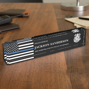 Police Officer Department Law Enforcement Logo Nameplate