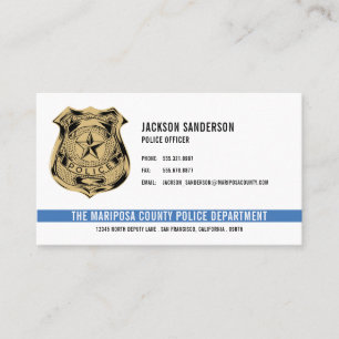 Police Officer Department Law Enforcement QR Code Business Card