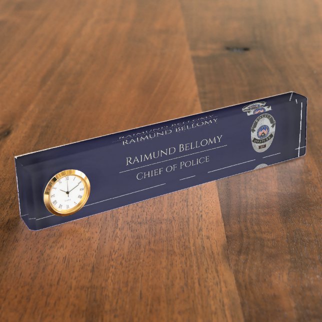 Police Officer Desk Nameplate (Side)
