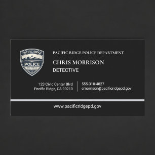 Police Officer Detective Logo Business Card