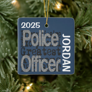 Police Officer Extraordinaire CUSTOM Ceramic Ornament