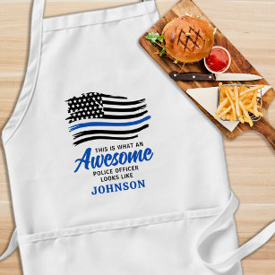 Police Officer Funny Personalised Awesome BBQ Standard Apron