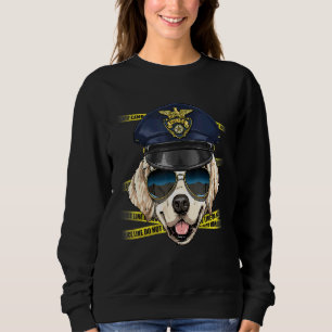 Police Officer Golden Retriever Cop Crime Scene K9 Sweatshirt
