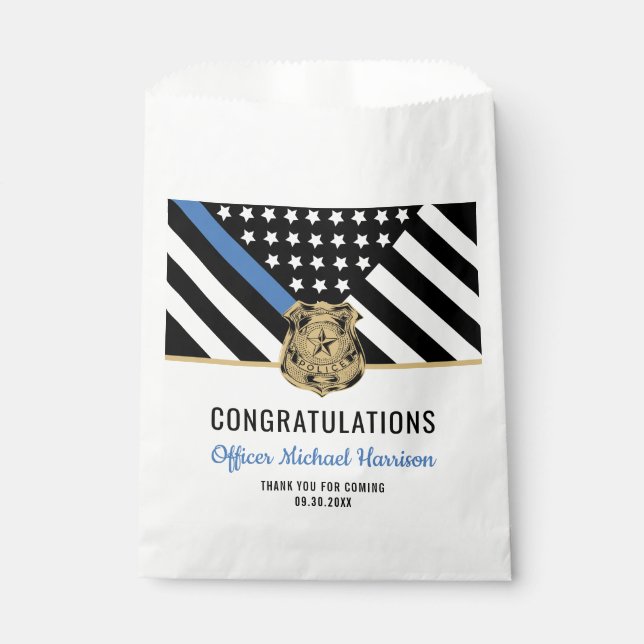 Police Officer Graduation Law Enforcement Academy Favour Bag (Front)