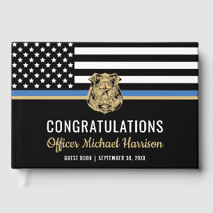 Police Officer Graduation Law Enforcement Academy Guest Book