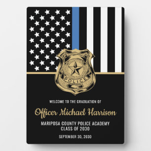 Police Officer Graduation Law Enforcement Academy Plaque