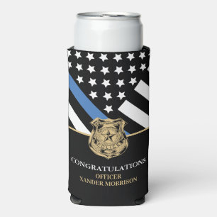 Police Officer Graduation Law Enforcement Academy Seltzer Can Cooler