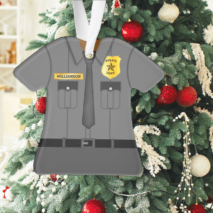 Police Officer Grey Uniform Ornament