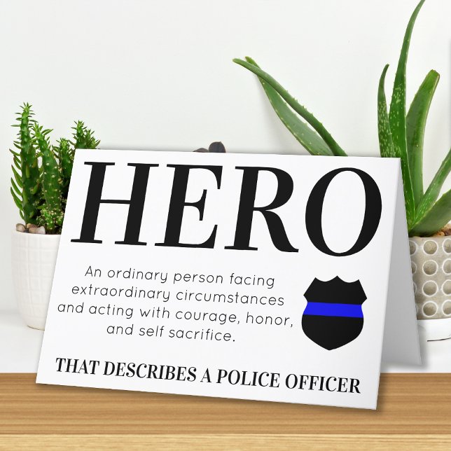 Police Officer Hero Law Enforcement Thank You Card (Creator Uploaded)