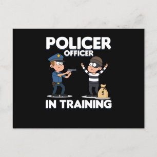 Police Officer In Training Policeman Cop Gift Postcard