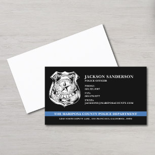 Police Officer Law Enforcement Custom Logo Business Card