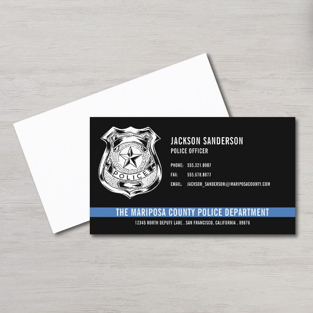Police Officer Law Enforcement Custom Logo Business Card (Police Officer Law Enforcement Custom Logo Business Card)