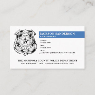 Police Officer Law Enforcement Department Logo Business Card