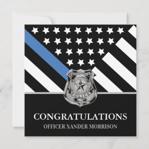 Police Officer Law Enforcement Graduation Card