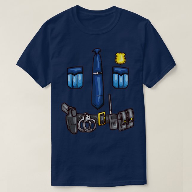 Police Officer Law Enforcement Policeman Uniform C T-Shirt (Design Front)