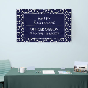 Police Officer Law Enforcement Retirement Banner
