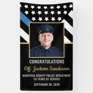Police Officer Law Enforcement Retirement Photo Banner